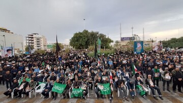فیلم| بوشهر فریاد انتقام شهادت امام خامنه‌ای سر داد