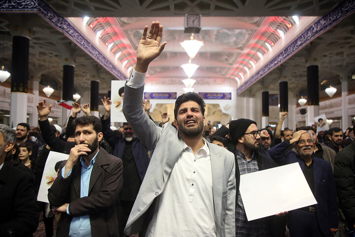 برپایی مراسم سوگواری رهبر شهید انقلاب در حرم بانوی کرامت