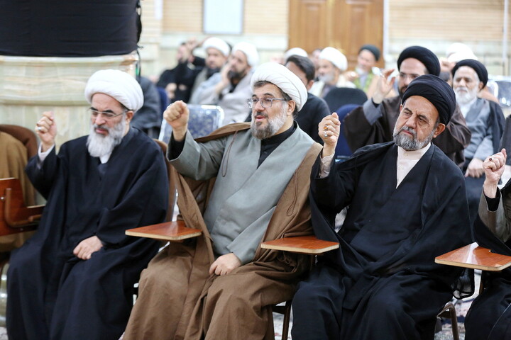تصاویر/ مراسم بزرگداشت شهید امام خامنه ای در مرکز فقهی ائمه اطهار (ع)
