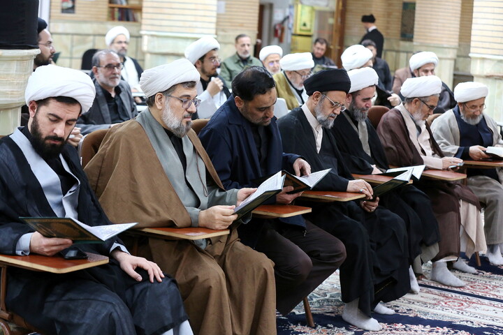 تصاویر/ مراسم بزرگداشت شهید امام خامنه ای در مرکز فقهی ائمه اطهار (ع)