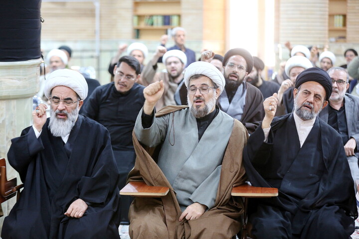 تصاویر/ مراسم بزرگداشت شهید امام خامنه ای در مرکز فقهی ائمه اطهار (ع)