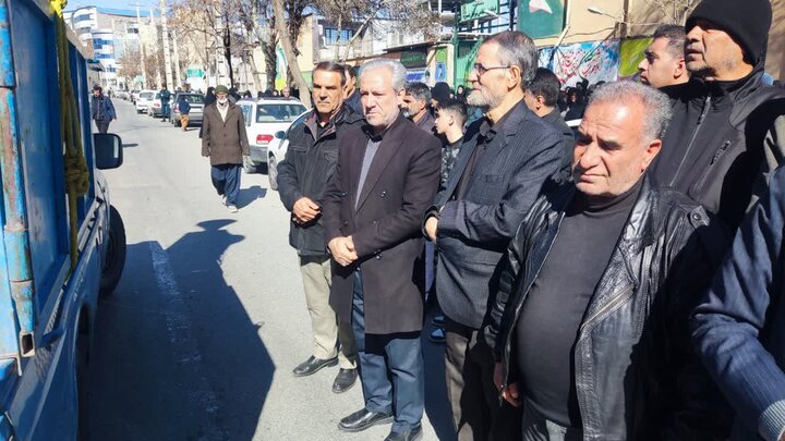 تصاویر/مراسم عزاداری شهادت رهبر فرزانه انقلاب و تشییع پیکر شهدای قروه