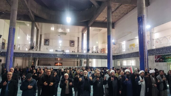 تصاویر/مراسم عزاداری شهادت رهبر فرزانه انقلاب و تشییع پیکر شهدای قروه