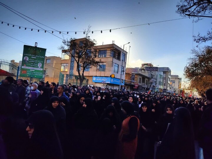 تصاویر/  دسته عزاداری حسینیه اعظم زنجان به مناسبت شهادت رهبر انقلاب اسلامی
