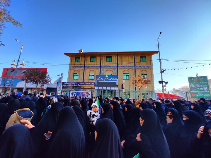 تصاویر/  دسته عزاداری حسینیه اعظم زنجان به مناسبت شهادت رهبر انقلاب اسلامی