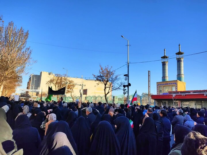 تصاویر/  دسته عزاداری حسینیه اعظم زنجان به مناسبت شهادت رهبر انقلاب اسلامی