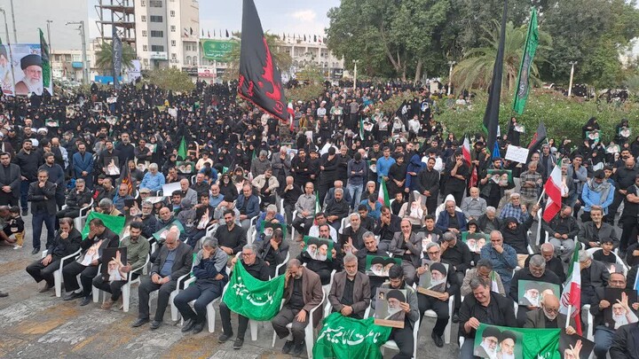 تصاویر/ عزاداری شهادت رهبر معظم انقلاب در بوشهر