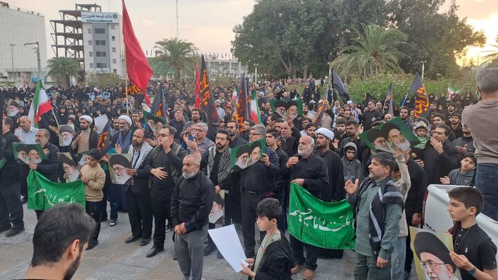 تصاویر/ عزاداری شهادت رهبر معظم انقلاب در بوشهر