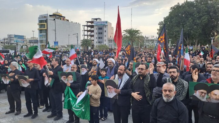 تصاویر/ عزاداری شهادت رهبر معظم انقلاب در بوشهر