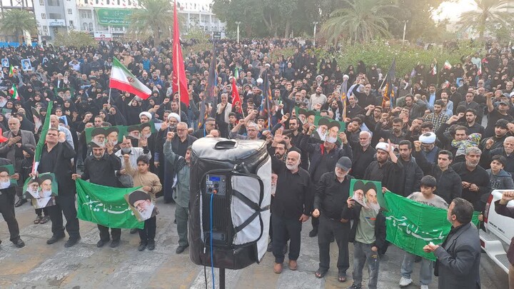 تصاویر/ عزاداری شهادت رهبر معظم انقلاب در بوشهر