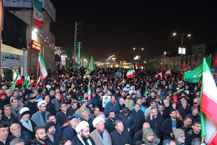 تصاویر/ تجمع ولایی و پرشور مردم اسلامشهر در خونخواهی رهبر معظم انقلاب