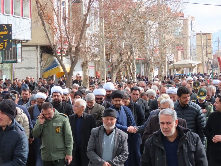تصاویر/ عزاداری خیابانی مردم چایپاره در سوگ امام شهید