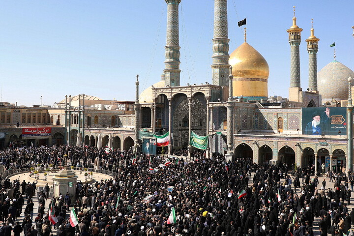 تشییع پیکر مطهر ۸ شهید حملات آمریکایی صهیونیستی در قم