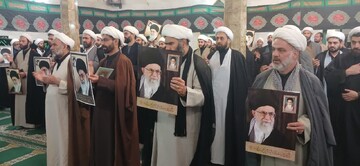 تصاویر / گردهمایی روحانیون شهرستان نهاوند به مناسبت شهادت قائد امت