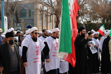 فیلم | دسته عزاداری روحانیون اردبیل در سوگواری امام شهید انقلاب