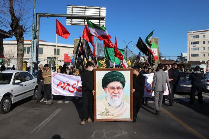 تصاویر/ حضور انقلابی مردم گیلان در خیابان ها