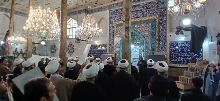 تصاویر / گرد همایی روحانیون شهرستان نهاوند به مناسبت شهادت قائد امت
