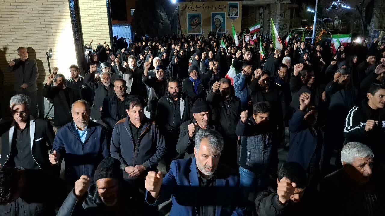 تصاویر/ اجتماع و فریاد انتقام‌خواهی در هوای سرد کشکوئیه