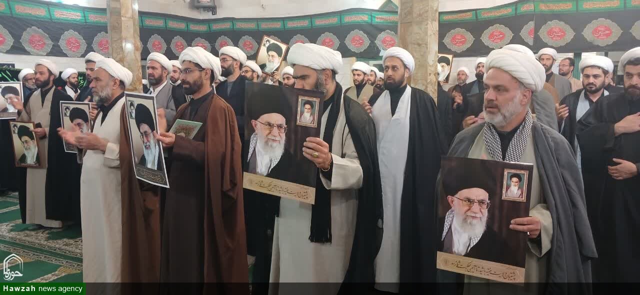 تصاویر / گردهمایی روحانیون شهرستان نهاوند به مناسبت شهادت قائد امت