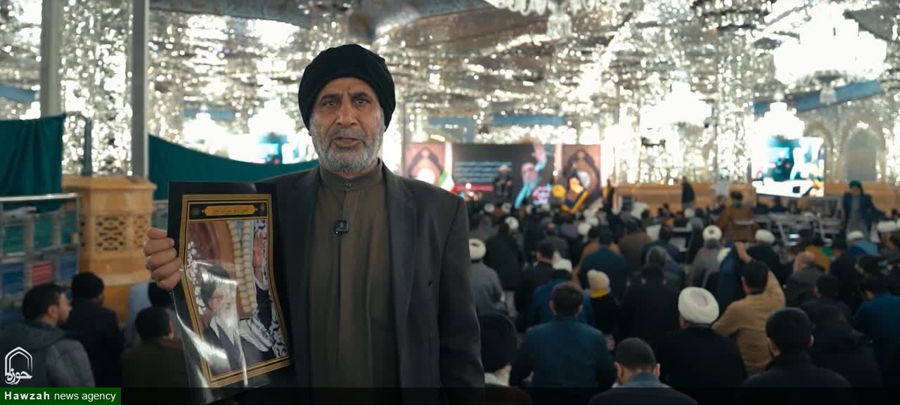 طلاب غیرایرانی در حرم مطهر رضوی با امام شهیدشان میثاق دوباره بستند