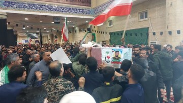 تصاویر/ وداع با شهید مدافع وطن در کنگان