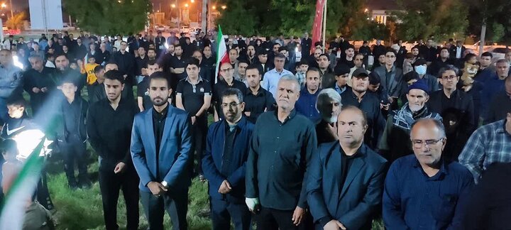 تصاویر/ تجمع مردم بندر ریگ در محکومیت تجاوز آمریکایی صهیونی
