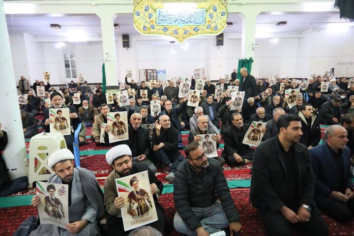 تصاویر / مراسم سوگواری شهادت حضرت آیت‌الله امام خامنه‌ای(قدس سره) در مسجد جامع همدان