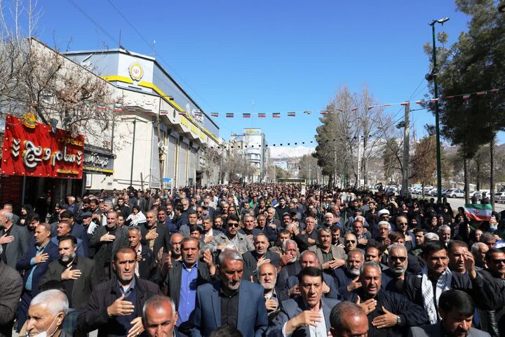 تصاویر/ پیکر شهید امین اورنگ و شهید علیرضا آزم تشییع شد