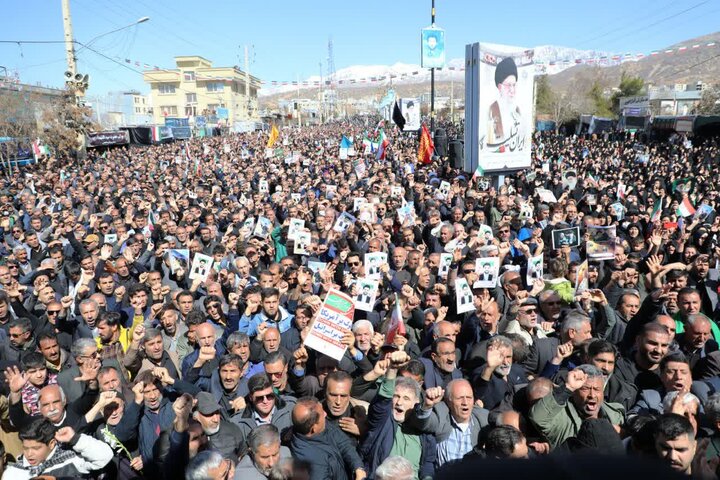 تصاویر/ پیکر شهید امین اورنگ و شهید علیرضا آزم تشییع شد
