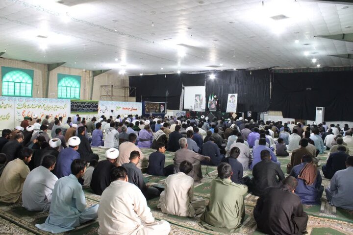 تصاویر/ آیین عبادی سیاسی نماز جمعه شهرستان دلگان
