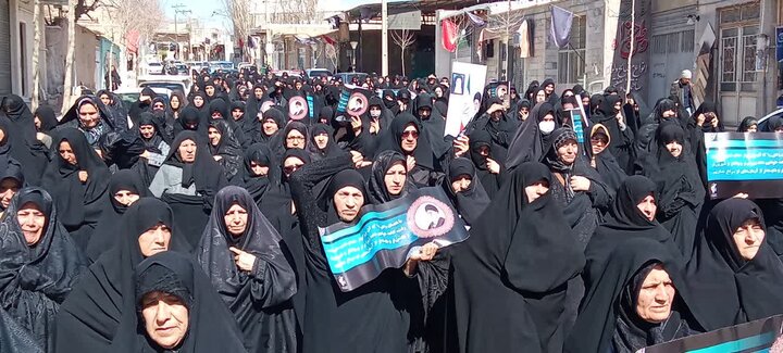 تصاویر/ راهپیمایی محکومیت جنایات بی سابقه آمریکا و رژیم صهیونیستی مردم جوشقان قالی