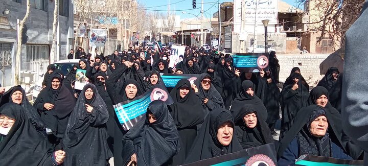 تصاویر/ راهپیمایی محکومیت جنایات بی سابقه آمریکا و رژیم صهیونیستی مردم جوشقان قالی