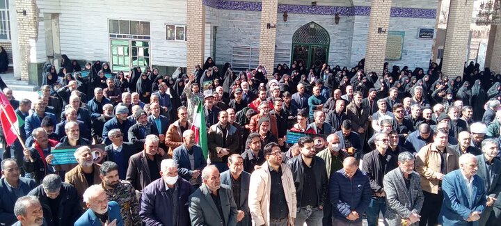 تصاویر/ راهپیمایی محکومیت جنایات بی سابقه آمریکا و رژیم صهیونیستی مردم جوشقان قالی