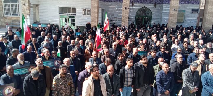تصاویر/ راهپیمایی محکومیت جنایات بی سابقه آمریکا و رژیم صهیونیستی مردم جوشقان قالی