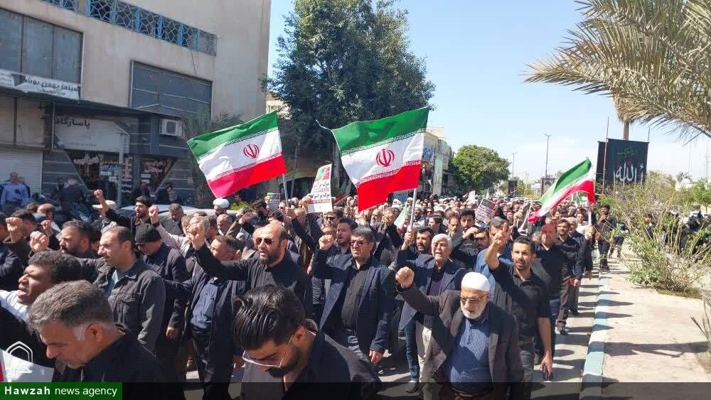 تصاویر/ راهپیمایی خون خواهی رهبر شهید انقلاب در بوشهر
