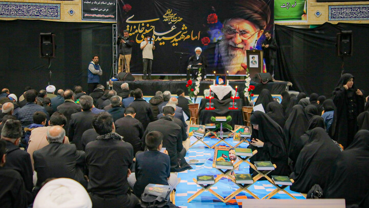 تصاویر/مراسم بزرگداشت امام شهید آیت الله سید علی حسینی خامنه ای در همدان
