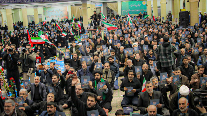 تصاویر/مراسم بزرگداشت امام شهید آیت الله سید علی حسینی خامنه ای در همدان