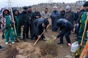 تصاویر / آیین درختکاری شهر کرج با حضور نماینده ولی فقیه در استان البرز