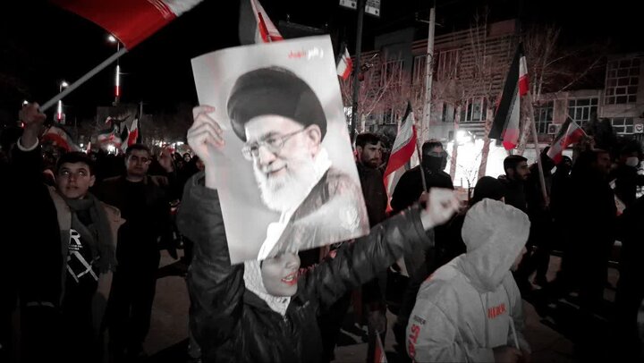 تصاویر/تجمع مردم عزادار و انقلابی کامیاران