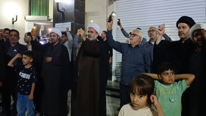 تصاویر/ طنین انتقام خواهی  مردم عزادار پارسیان