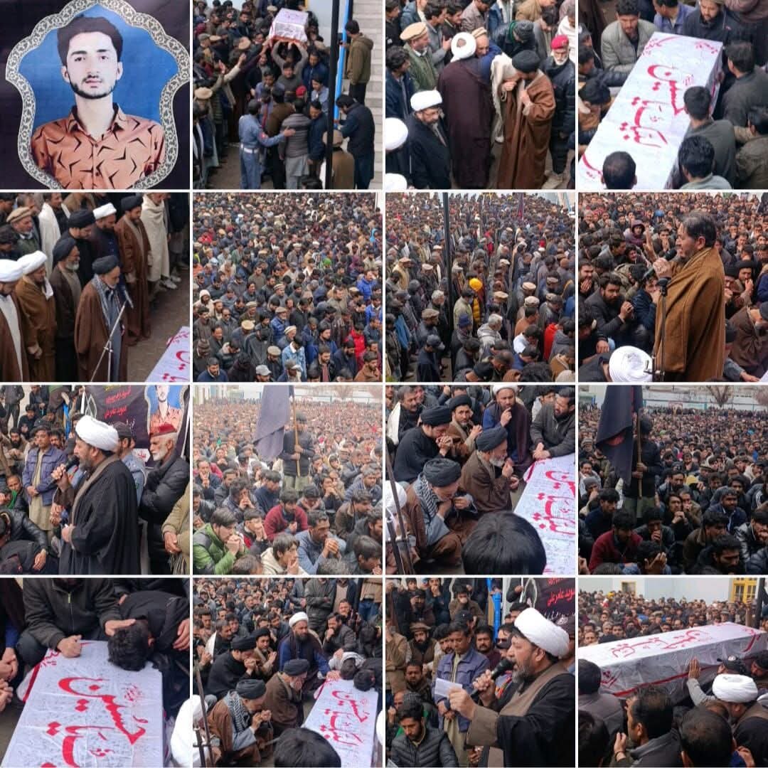 سکردو: شہیدِ راہِ رہبری سوید عباس کی نمازِ جنازہ ادا، ہزاروں افراد کی شرکت