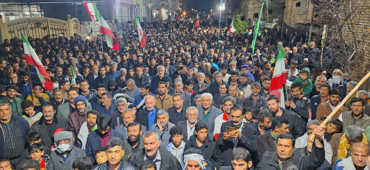 فیلم| طنین فریاد "حیدر حیدر" در اجتماع باشکوه مردم لردگان