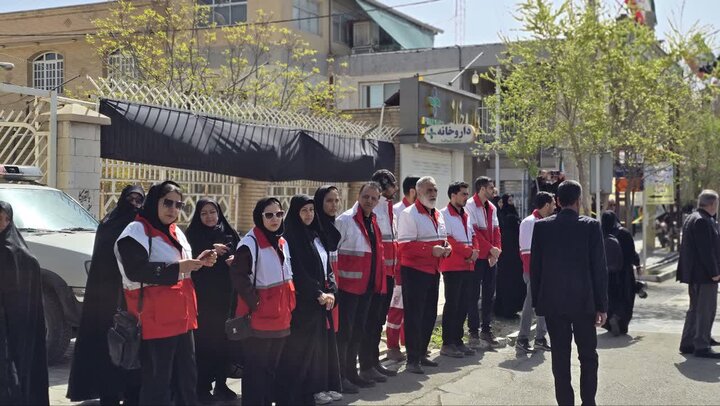 تصاویر/ مراسم باشکوه تشییع چهار شهید مدافع وطن درکاشان
