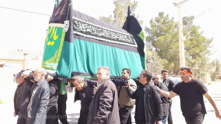 آیین سنتی نخل‌برداری به مناسبت شهادت امام علی (ع)درحسین‌آباد کویر