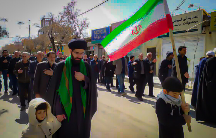 تصاویر/ مراسم دسته عزاداری شهادت امام علی علیه السلام در شهر بهار