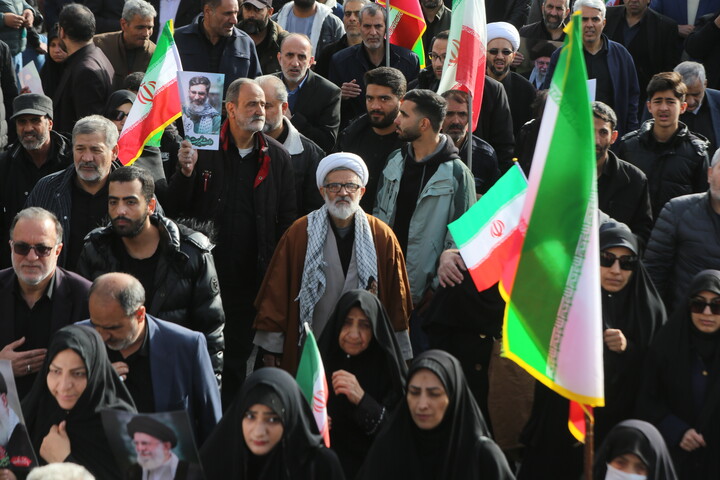 تصاویر / سومین مراسم تشییع پیکر مطهر شهدای جنایات اخیر آمریکایی صهیونی در اصفهان