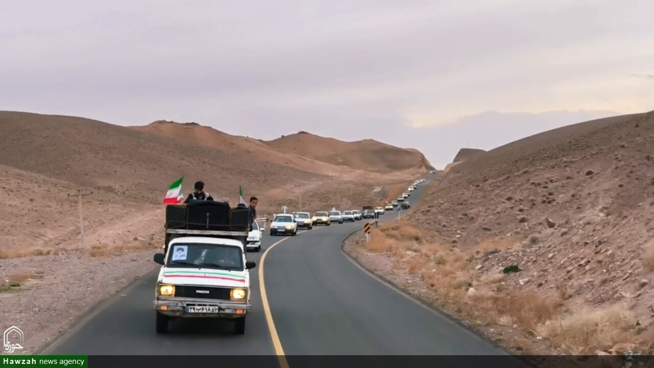 فیلم|  کاروان خودرویی بیعت باولایت منطقه القورات بیرجند