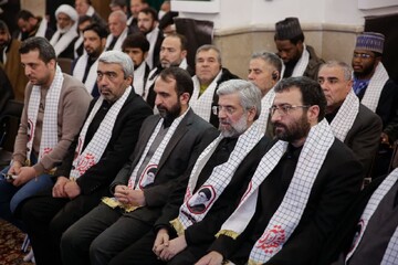 تصاویر/ همایش بزرگ «فاتحان قدس، رهپویان مکتب خامنه‌ای» در حرم مطهر رضوی