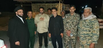 بازدید امام جمعه توکهور و هشتبندی از گشت‌های بسیج و ایست بازرسی در دهستان چراغ‌آباد