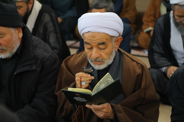 تصاویر / مراسم بزرگداشت رهبر شهید در بیت آیت الله العظمی سیستانی در قم